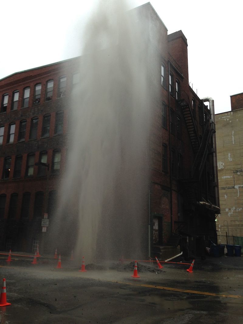 Photo: Water Main Break on A Street